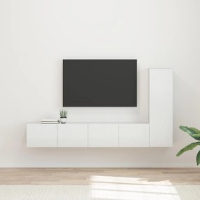 vidaXL Conjunto de móvel de TV 2 pcs Branco Brilhante