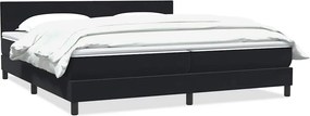 vidaXL Cama com molas/colchão 200x220 cm veludo preto