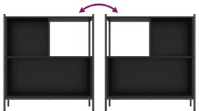 Estante 72x28x77,5 cm derivados de madeira preto