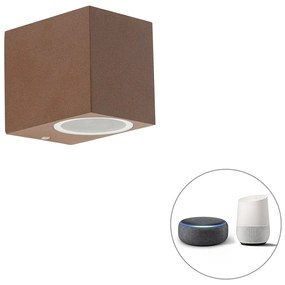 LED Candeeiro de parede inteligente castanho ferrugem IP44 com Wi-Fi GU10 - Baleno Country / Rústico,Industrial