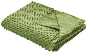Capa de cobertor pesado em tecido verde 120 x 180 cm CALLISTO Beliani