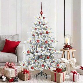 vidaXL Árvore de Natal Articulada Artificial Branco 150 cm PVC e Aço