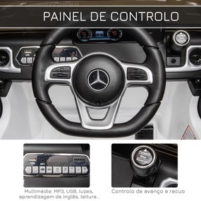 HOMCOM Carro Elétrico para Crianças acima de 3 Anos BENZ G500 Todo-o-T