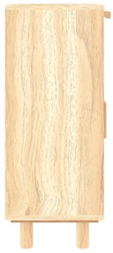 Aparador 60x30x75 cm pinho maciço/vime natural castanho