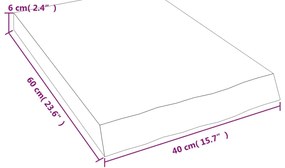 Prateleira de parede 40x60x(2-6) cm carvalho tratado castanho