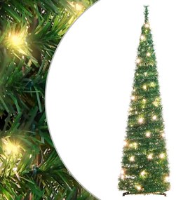 vidaXL Árvore de Natal artificial pop-up c/ 50 luzes LED 120 cm verde