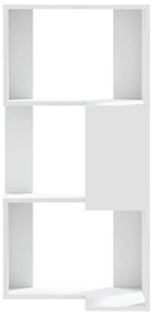 Estante canto 3 prateleiras 50x50x102 cm deriv. madeira branco