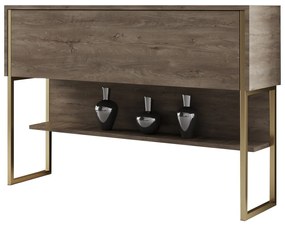 Cômoda Luxe – Dourado Nogueira – 120x80x30 cm