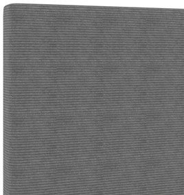 Cabeceira vidaXL Design Simples Cinza Claro 90 cm Tecido de Corduroy