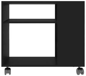 Mesa de apoio 70x35x55 cm derivados de madeira preto