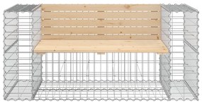 Banco de jardim c/ design gabião 143x71x65,5 cm pinho maciço