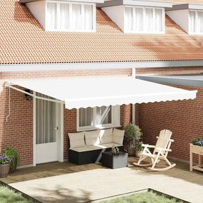 Toldo Retrátil Automático vidaXL Branco 450x300 cm