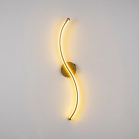 Candeeiro de Parede Yilan - Dourado - 10x67x5 cm
