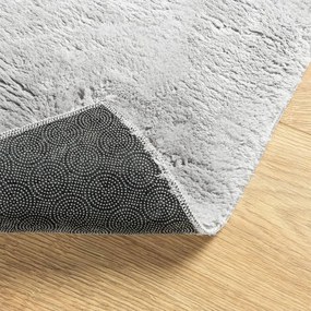Tapete pelo curto macio e lavável HUARTE 160x230 cm cinzento