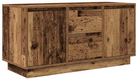 Móvel de TV com luzes LED 100x41x50 cm madeira velha