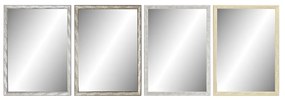 Espelho de Parede Dkd Home Decor Cristal Natural Cinzento Castanho Cinzento Escuro Ps 4 Unidades Folha de Planta (56 X 2 X 76 cm