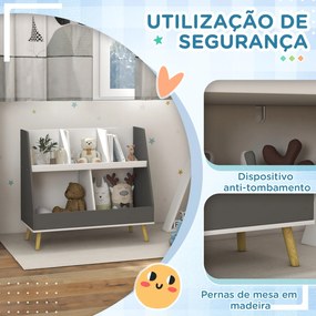 HOMCOM Estante Infantil para Brinquedos Organizador para Crianças de 2