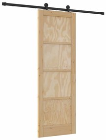 Porta de Correr vidaXL com Conjunto de Acessórios 73,5x211 cm Madeira