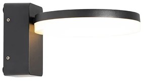 Moderno candeeiro de parede exterior preto com LED IP54 - Esmee Moderno