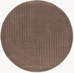 Tapete redondo em lã tecido à mão Mason