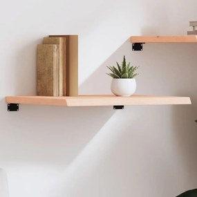 vidaXL Prateleira de parede 60x50x(2-4) cm carvalho maciço não tratado