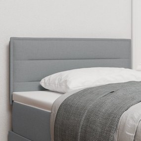 vidaXL Cabeceira LED Design Linhas Cinza Claro 80 cm Tecido