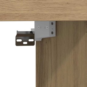 Armário de TV Wall-Mounted vidaXL Carvalho Artesanal 152x22x113 cm