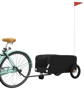 Reboque para bicicleta 30 kg ferro preto