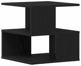 Mesa de Apoio vidaXL Preta em Carvalho 40x40x40 cm de Madeira de Engen