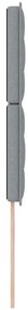 Cabeceira LED Design Linhas Cinza Claro 90 cm Tecido