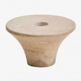 Pack De 2 Castiçais Em Pedra Natural Bellvion Travertino - Sklum
