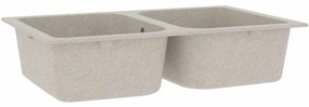 Pia de Cozinha Bege 760x480x184 mm Granito