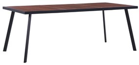 vidaXL Mesa de jantar 200x100x75 cm MDF cor madeira clara e preto