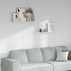 vidaXL Prateleira de Parede 2 pcs Mármore Branco 80 x 9 x 3 cm