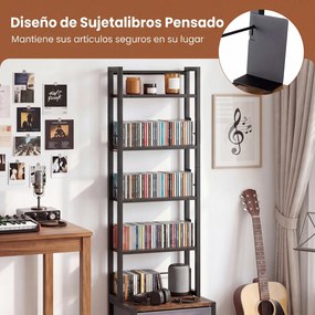 Estante  com Gavetas de Tecido, 40 x 30 x 144 cm, 5 Níveis, Preto + Cinzento