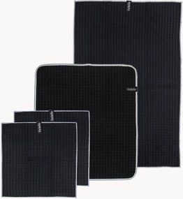 Conjunto de cozinha em microfibra com textura de favo de mel Mega, conjunto de 4