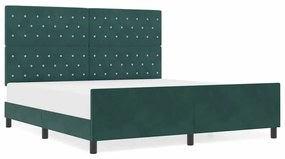Cama vidaXL em Verde Escuro, 180x200 cm, Veludo