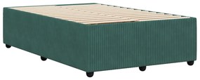 Estrutura de cama com colchão verde escuro 120x190 cm Veludo