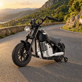 Mini Harley elétrica para crianças 200W REXO 36V Preta