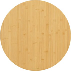 vidaXL Tampo de mesa Ø60x4 cm bambu