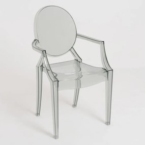Cadeira Diam Braços Transparente - Transparente