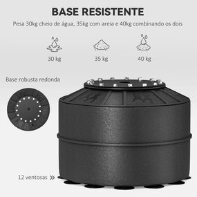 Punching Ball de Boxe com Altura Ajustável com Barra Giratória 360° e Base Preenchida 88x48x155-205 cm Preto