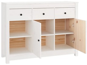Aparador 100x35x74 cm madeira de pinho maciça branco