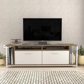 Móvel TV Omar – Branco Nogal – 160 cm