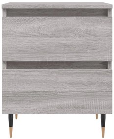 Mesa de cabeceira 40x35x50 cm derivados de madeira cinza sonoma