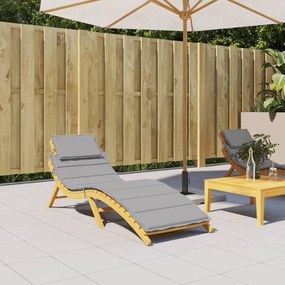 vidaXL Almofadão p/ espreguiçadeira 186x58x4 cm tecido oxford cinzento