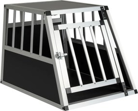 Caixa Transportadora de viagem para cães em alumínio com porta e fechadura 69,5 x 54 x 50,5 cm
