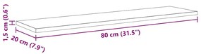Prancha de Estante para Livros 4 pcs Castanho 100 x 40 x 1.5cm