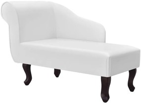 Chaise longue couro artificial branco