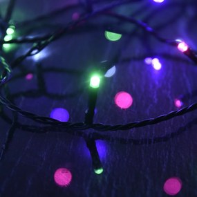 Cordão de luzes com 150 luzes LED 15 m PVC pastel multicolorido